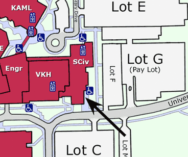 Map to Swenson Civil Building