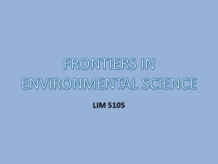 Frontiers in Environmental Science