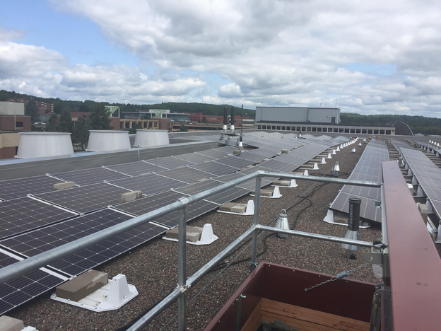 Solar panels atop HCAMS